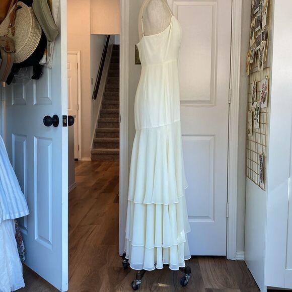 David’s Bridal Fame & Partners Ophelia cream formal maxi - Picture 11 of 13